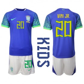 Baby Fußballbekleidung Brasilien Vinicius Junior #20 Auswärtstrikot WM 2022 Kurzarm (+ kurze hosen)